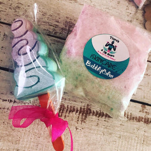 Popsicle themed handmade clay soap and a bubbly calm sachet