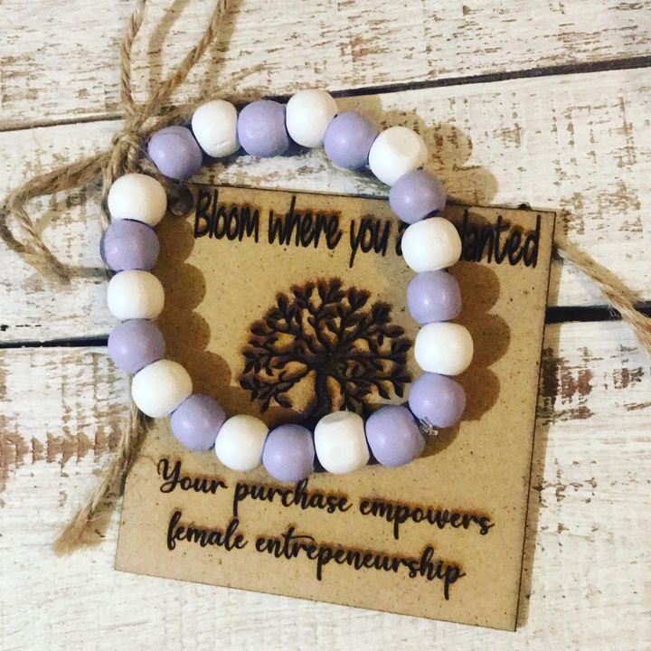 Wooden Bead Single Bracelet Piece