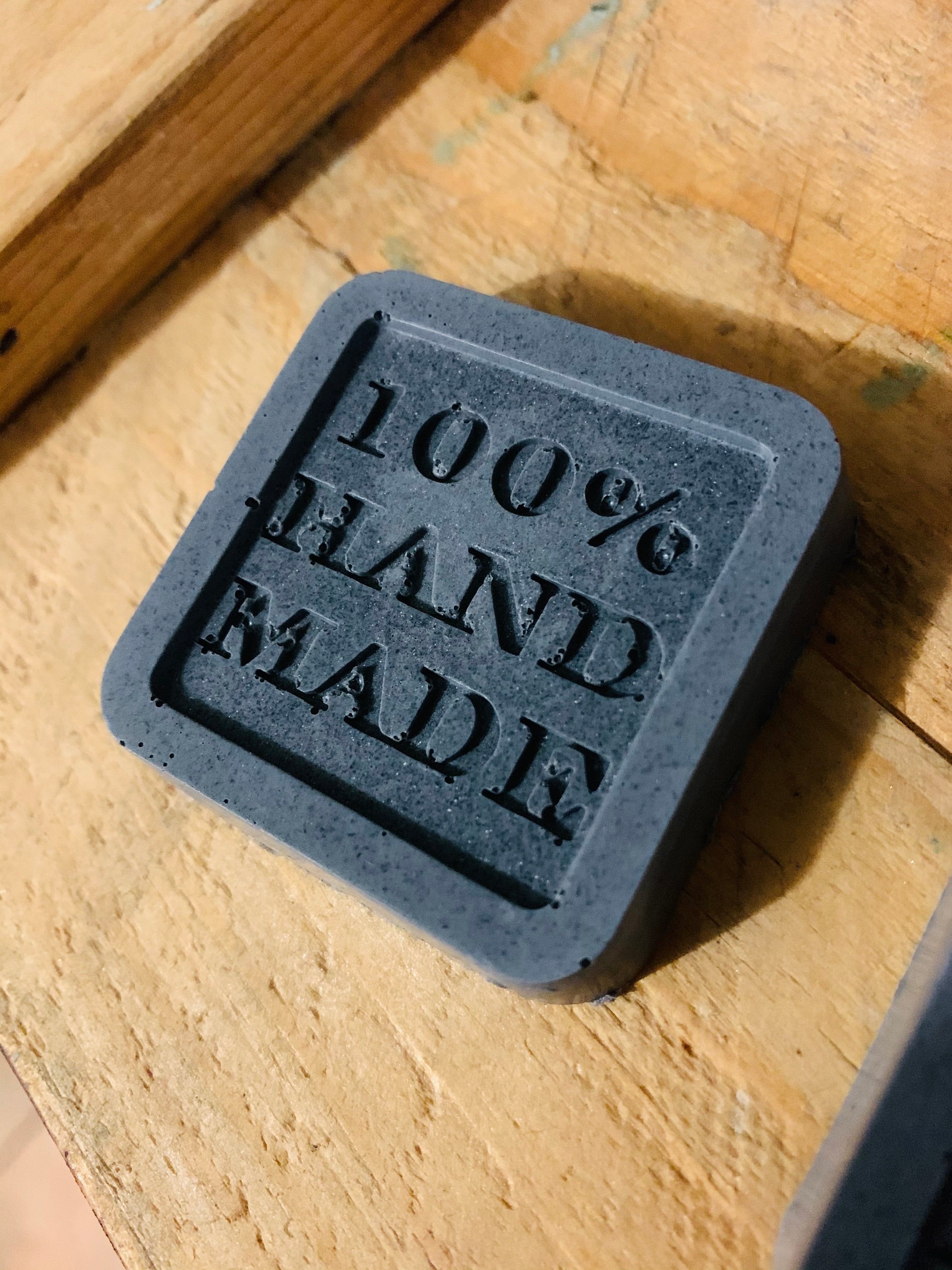Handmade 50g activated charcoal and tea tree soap