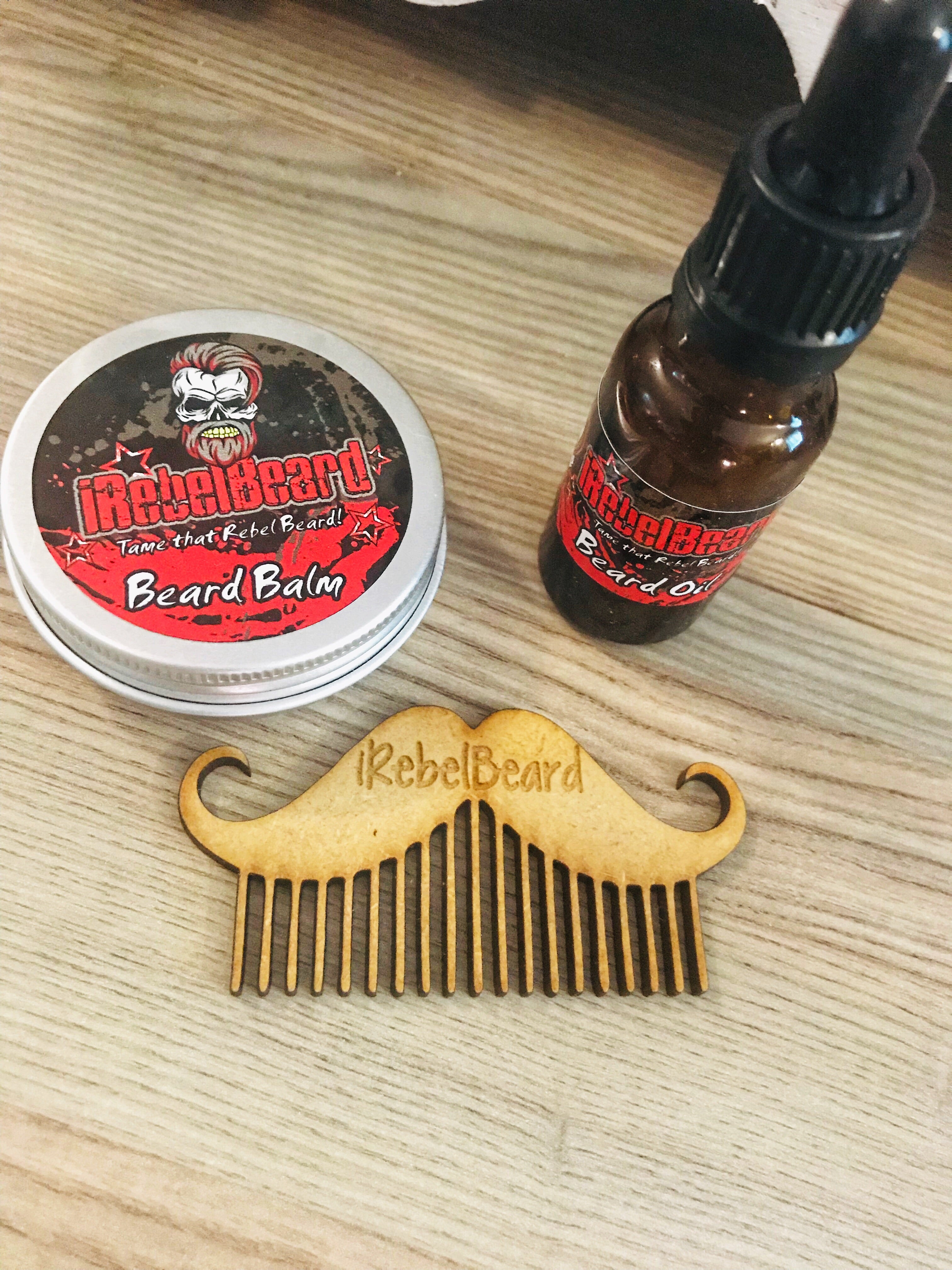10ml Beard Oil, 50g Beard Balm and Beard Comb
