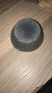 Activated charcoal with poppy seed cupcake soaps