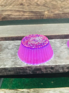 Pink shimmer cupcake 90g soap