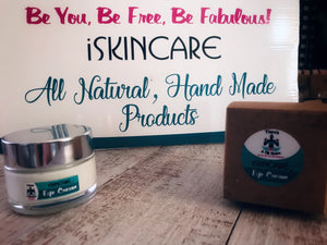 5Hemp, grapeseed and organic imported shea butter eye cream in a glass jar with silver lid. In a kraft box