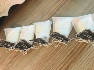 Assorted bath tea sachets.