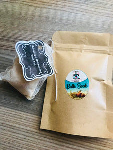 Bath soak sachet and bath tea