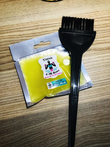 Hair mask with argan, fenugreek, keratin, hydrolyzed wheat and hair mask applicator brush