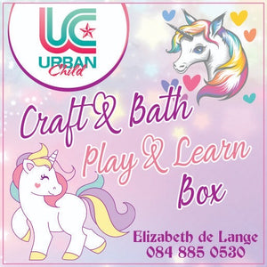 Unicorn Themed Crafts and Bath, Play and Learn Box