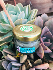 35ml Glass Jar Mineral Mud mask with blue spirulina, multani mitti and imported charcoal