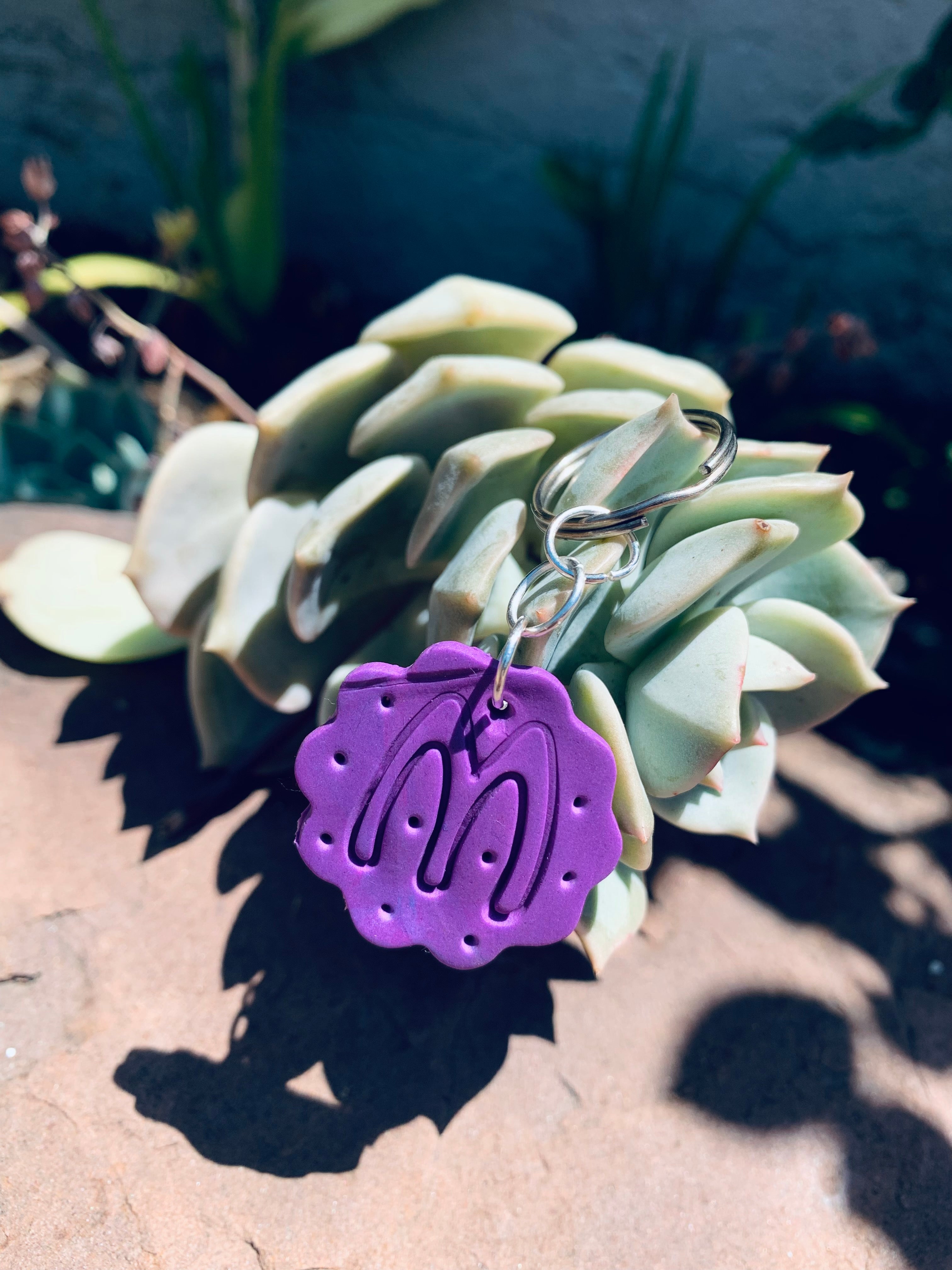 Clay Keychain- any color or letter