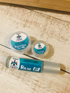 10ml Rollerball Rose Oil, 10ml Rejuvenating Face Milk and 5ml Rejuvenating Eye gel
