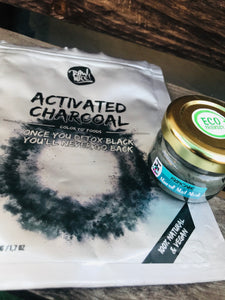 35ml Glass Jar Mineral Mud mask with blue spirulina, multani mitti and imported charcoal