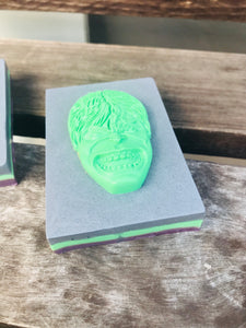 Hulk themed bar soap
