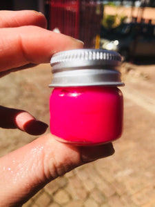 25ml glass jar all natural pink tinted lip gloss
