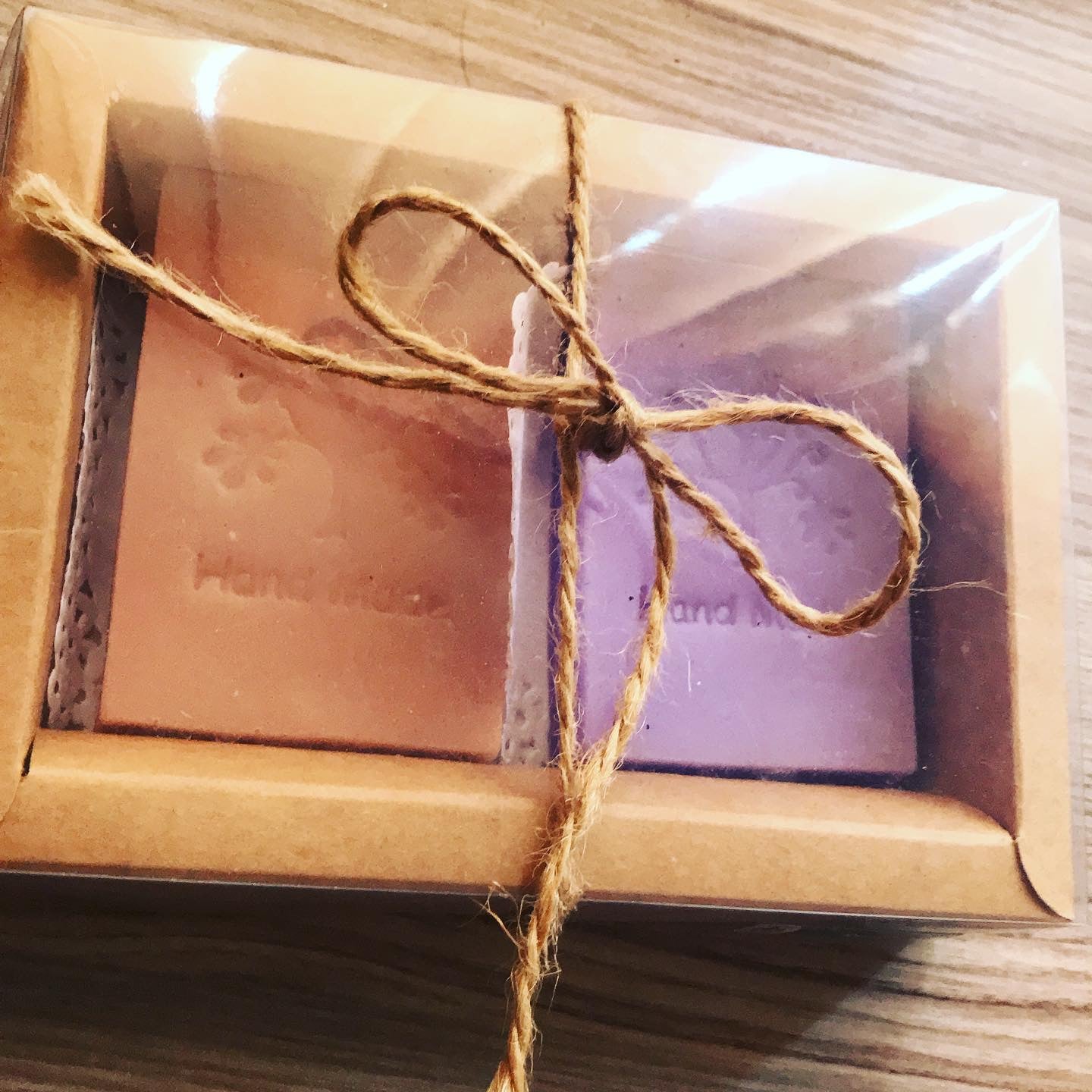 2x Handmade Soaps in a Box