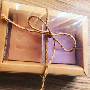 2x Handmade Soaps in a Box