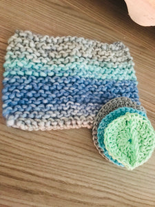 Face cloth and 3 reusable cotton round set