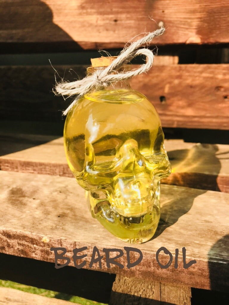 250ml beard oil in Skeleton Glass Jar