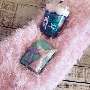 Bath milkshake, scarf and mermaid soap bar