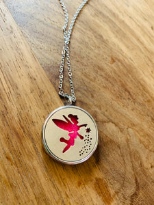 Stainless Steel Chain with Stainless Steel Fairy Locket with pink diffuser pad inside