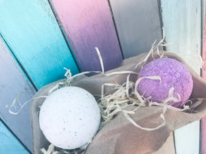 Set of two different bath bombs large Pick your scents from our list of options scent via WA
