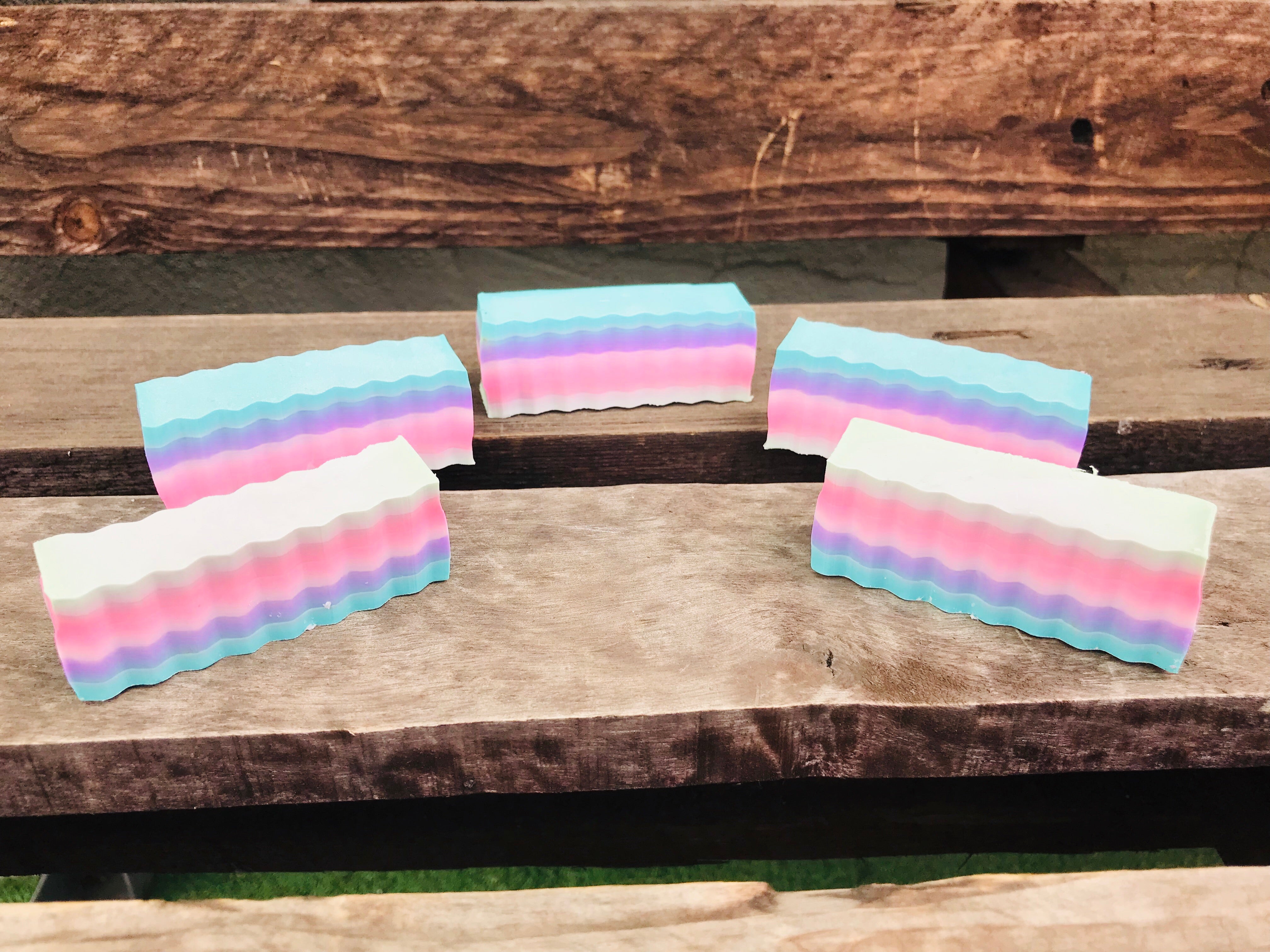Rainbow layered Soap bars