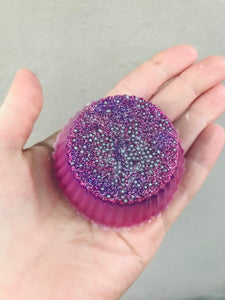 Pink shimmer cupcake 90g soap