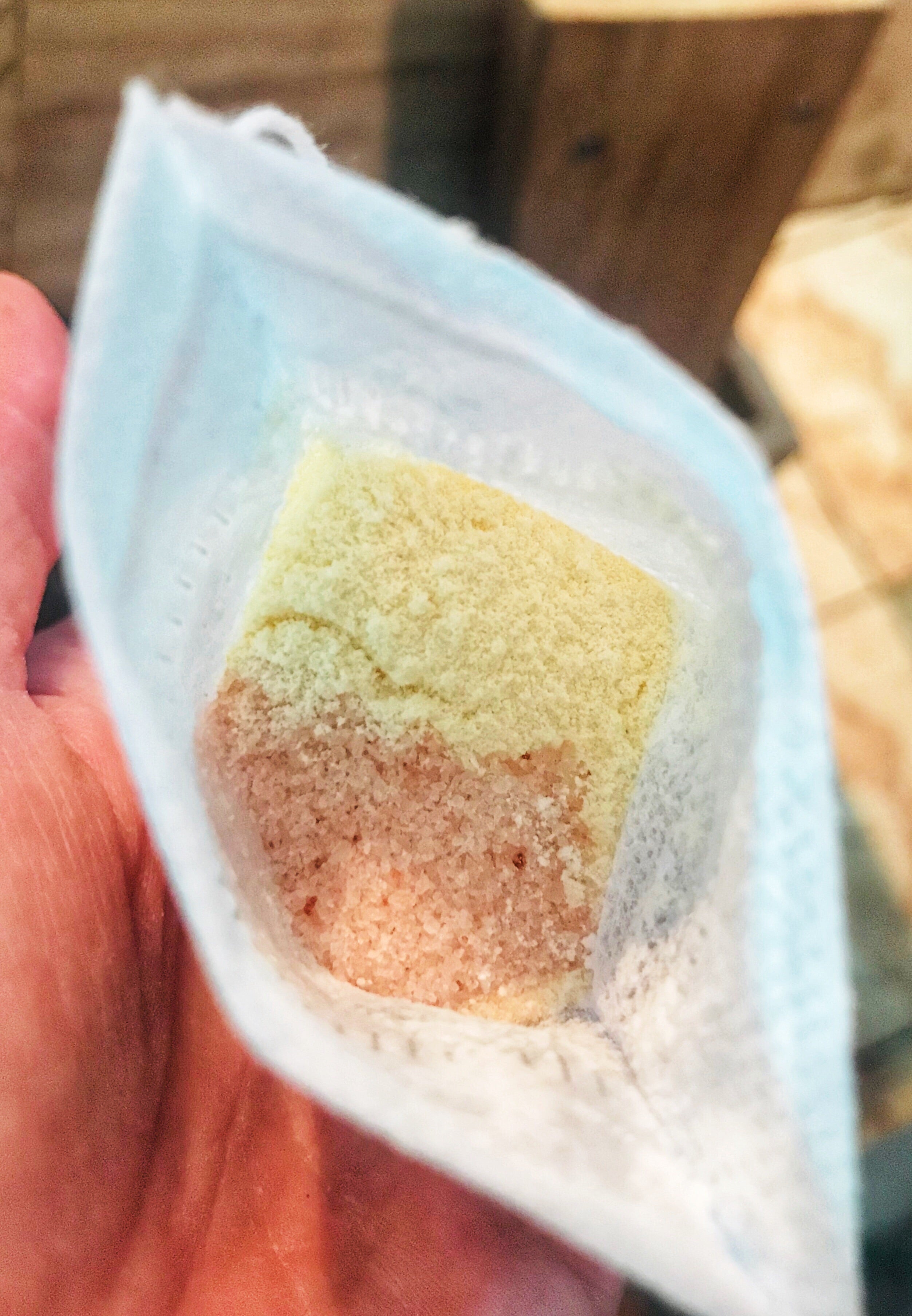 Assorted bath tea sachets.