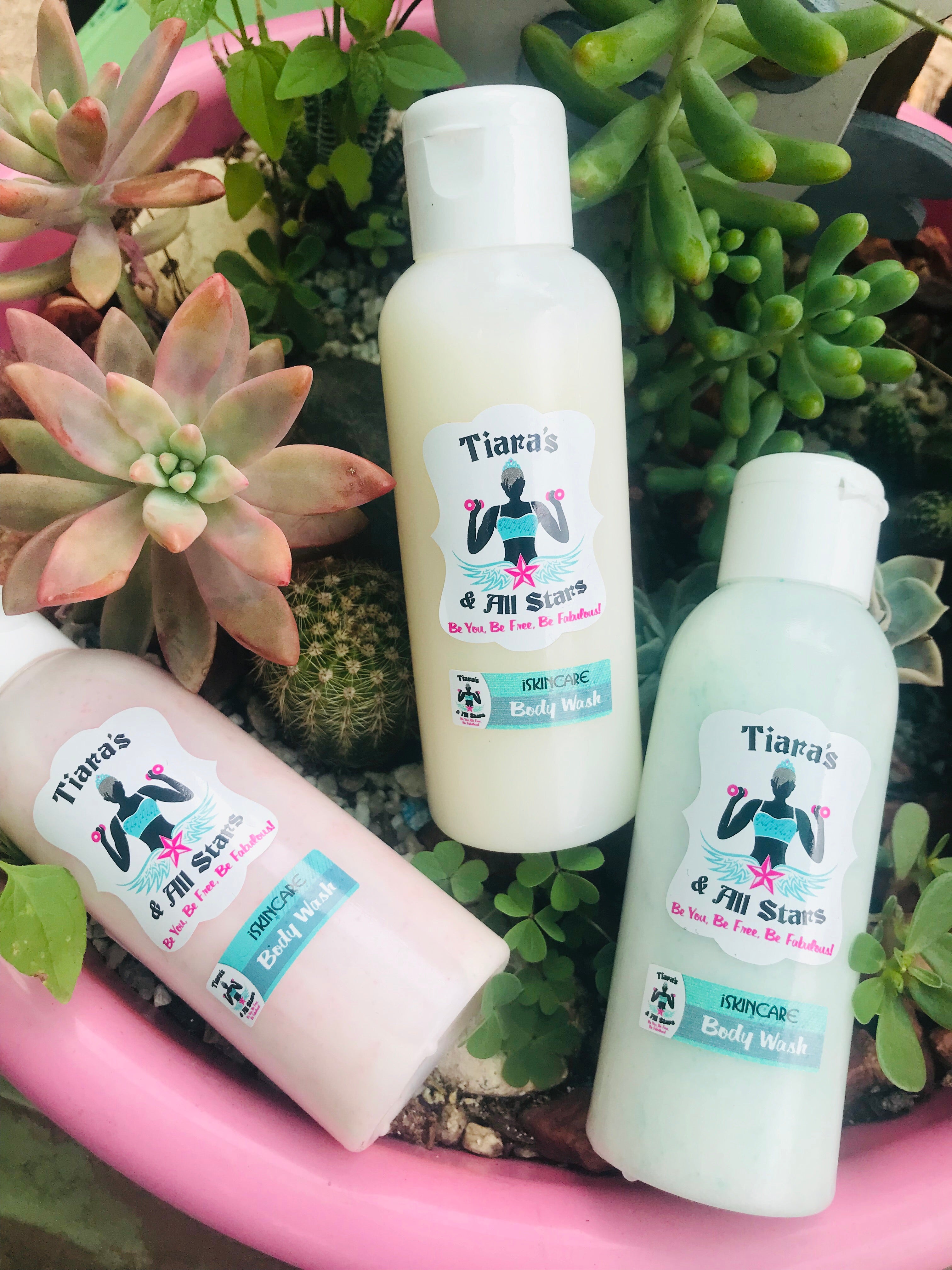 100ml all natural body wash with biodegradable beads for gentle exfoliation