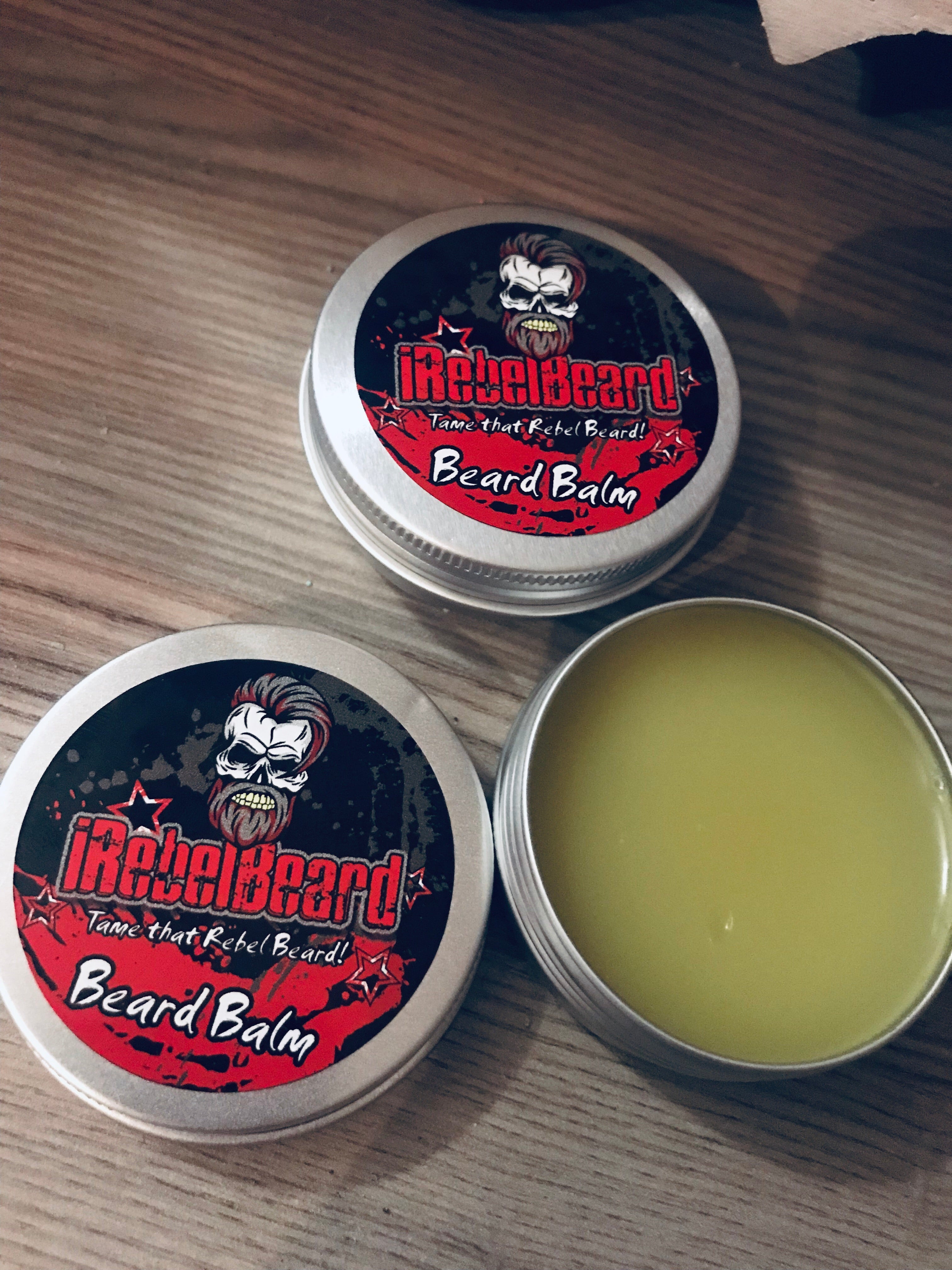 50g iRebelBeard all natural beard balm in tin