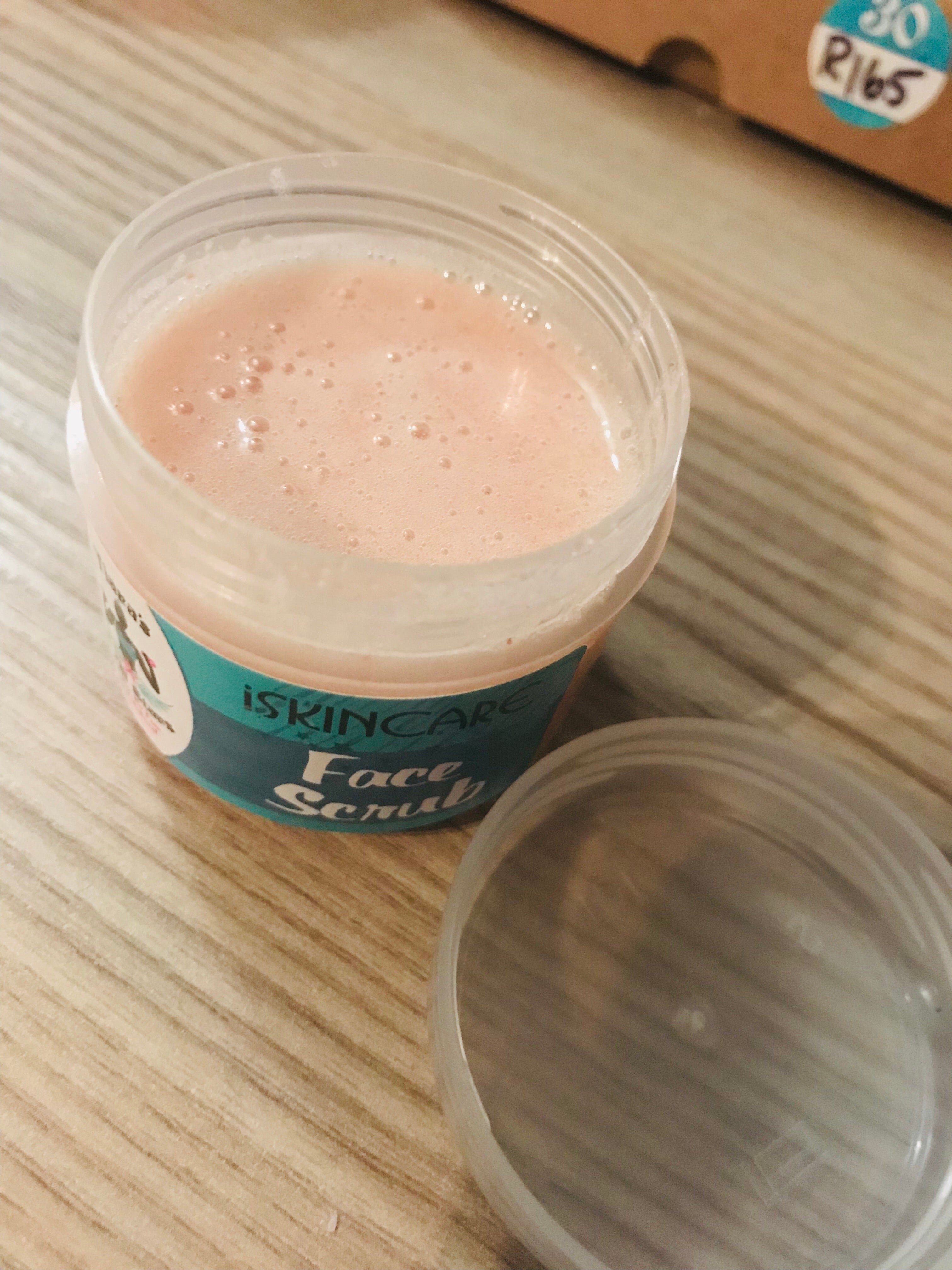 50g foaming SLS free pink salt face scrub