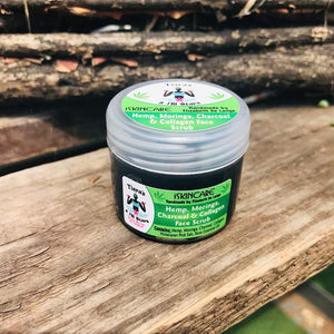 25ml Collagen, Charcoal, Hemp and Moringa Face Scrub with pink salt