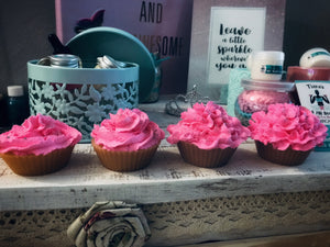 Soap cupcake with soap frosting in a cupcake box