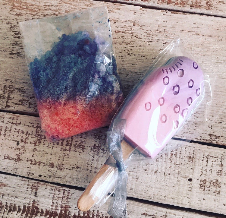 Bubbly Calm and popsicle soap set